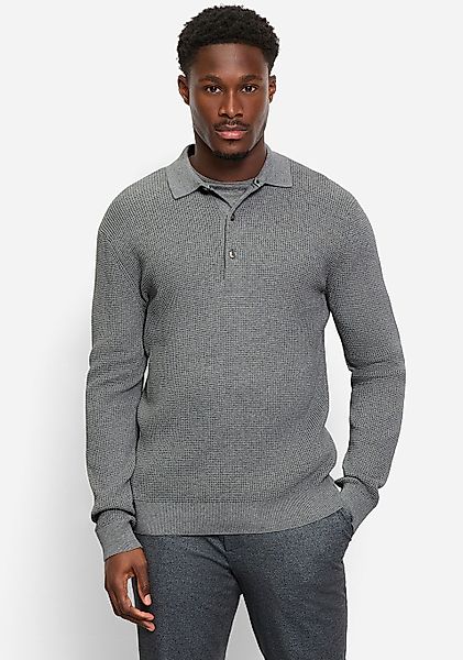 OLYMP Polokragenpullover "Waffle Structure Pullover", strukturiert, unifarb günstig online kaufen