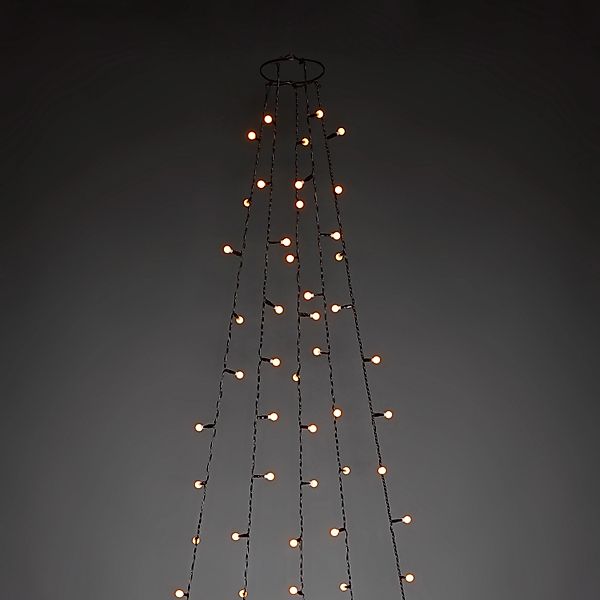 LED Baummantel mit Ring mit Globes 200 bernsteinfarbene LEDs innen günstig online kaufen