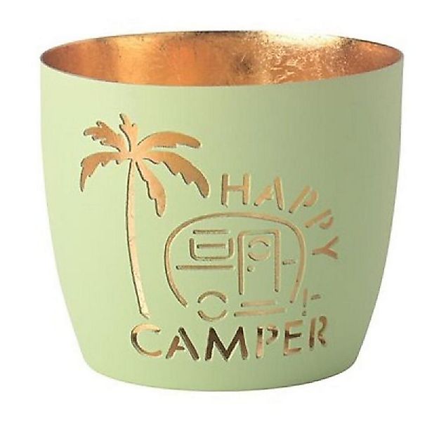 Giftcompany Windlicht Windlicht Madras Happy Camper Pastellgrün/Gold günstig online kaufen