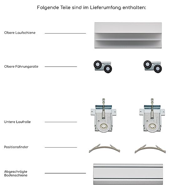 hibitaro Schiebetür Schiebetürbausatz inkl. Rollen für günstig online kaufen
