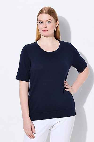 Ulla Popken Strickpullover Twinset-Pullover Rundhals Halbarm Pima Cotton günstig online kaufen