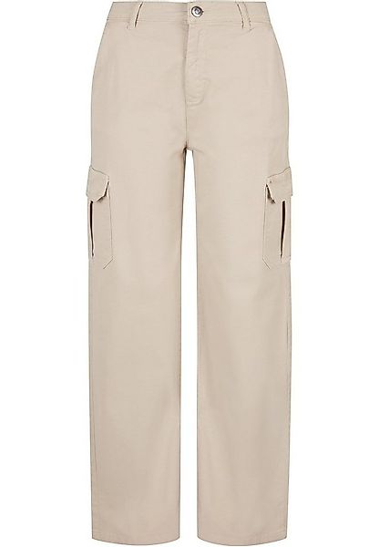 URBAN CLASSICS Stoffhose Urban Classics Damen Ladies High Waist Straight Ca günstig online kaufen