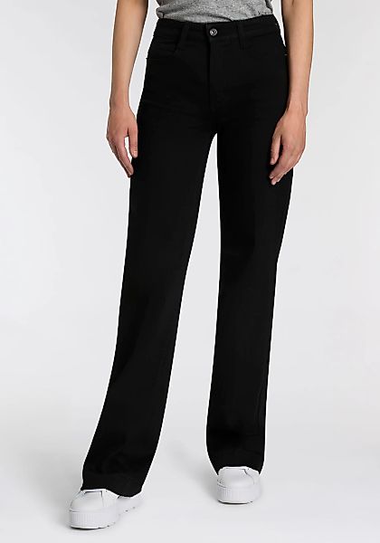 MAC Straight-Jeans Mac Damen Jeans Hose Wide Authentic Stretch Denim Black günstig online kaufen
