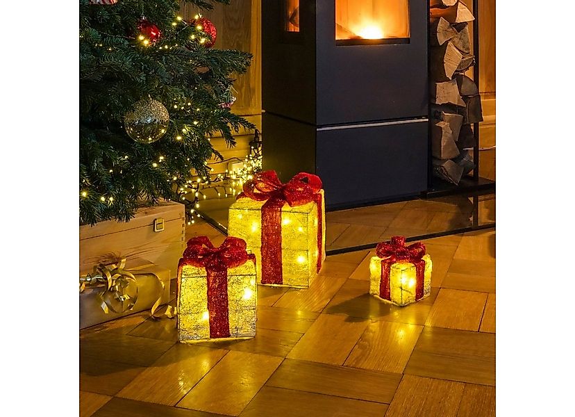GartenHero LED-Lichterkette 3er Set Geschenkebox Geschenkekiste Beleuchtet günstig online kaufen