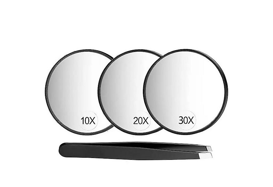Senmudi Kosmetikspiegel 3 Stück 10X 20X 30X Vergrößerungsspiegel, Kleiner V günstig online kaufen