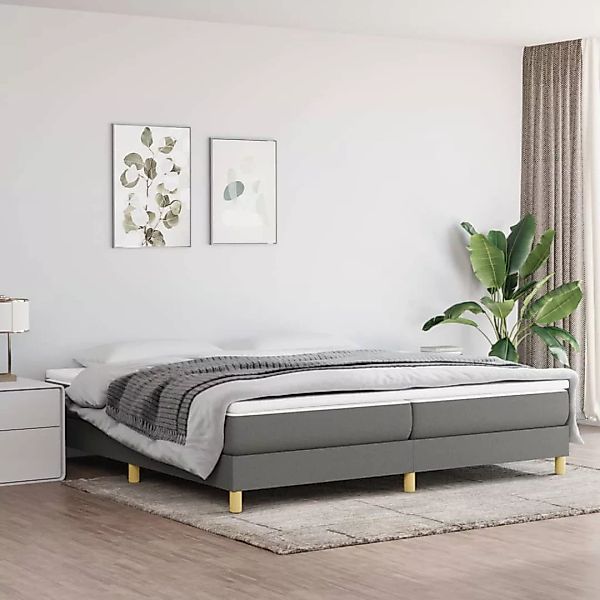 Vidaxl Boxspringbett Dunkelgrau 200x200 Cm Stoff günstig online kaufen