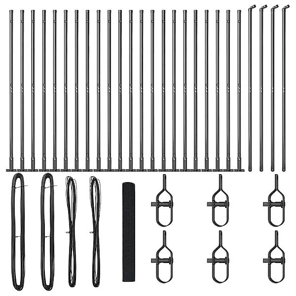 vidaXL Zaunpfosten Grau 50 x 1,2 m 16 x 16 mm Netz Stahl und PVC 3352593 günstig online kaufen