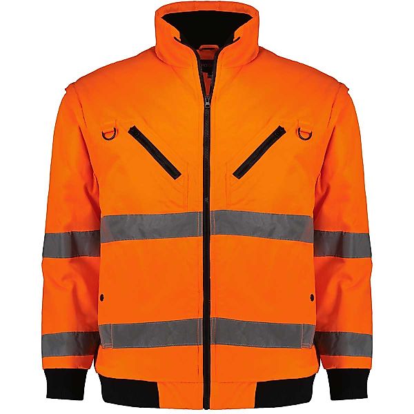 Abraxas Warnjacke gefüttert mit abnehmbaren Ärmeln Farbe orange Größe: 5XL günstig online kaufen