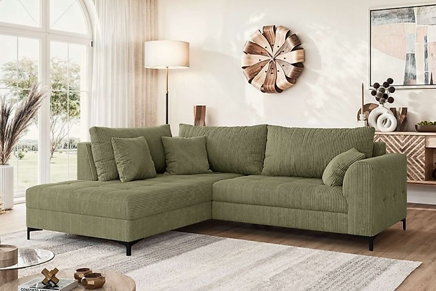 OTTO home Ecksofa »LEEVKE Design-Sofa mit Ottomane rechts/links bestellbar, günstig online kaufen