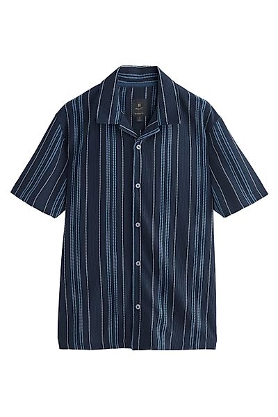 Next Kurzarmhemd Hemd aus strukturiertem Jersey günstig online kaufen
