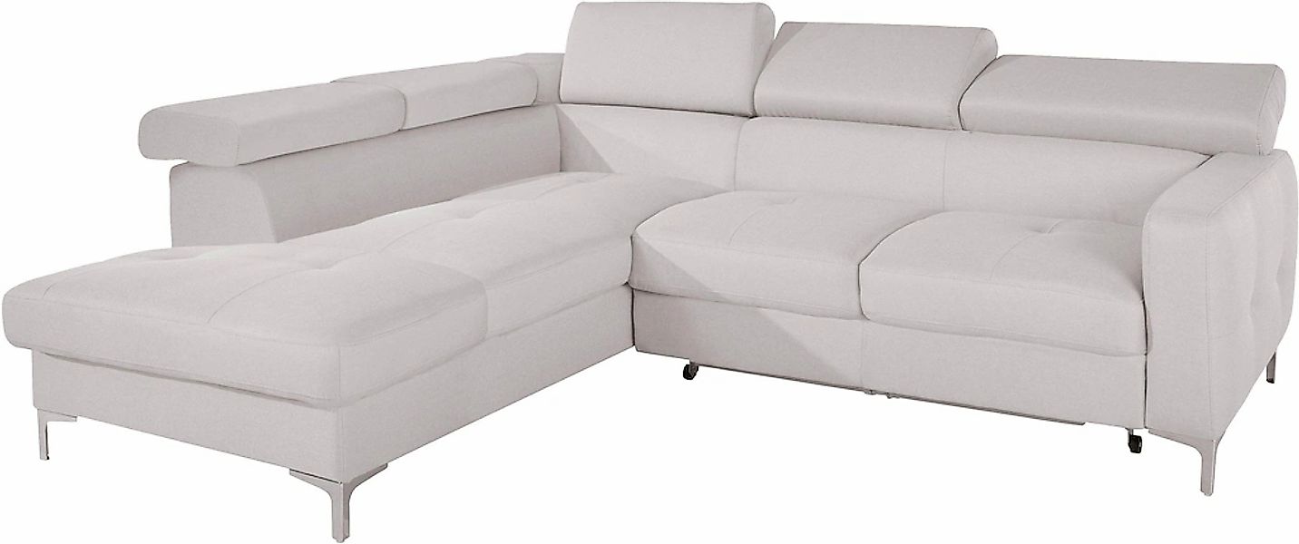 COTTA Ecksofa "Sammy L-Form", mit Kopfteilverstellung, wahlweise mit Bettfu günstig online kaufen