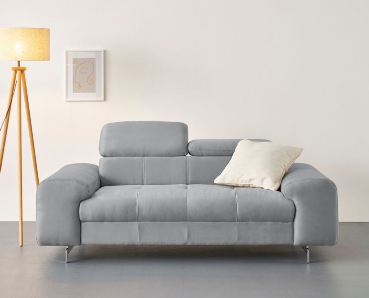 COTTA 2-Sitzer "Chef" Big-Sofa mit Kopfteilverstellung, edle Metallkufen günstig online kaufen