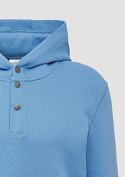 s.Oliver Sweatshirt Strukturierter Hoodie mit Druckknöpfen und Kängurutasch günstig online kaufen