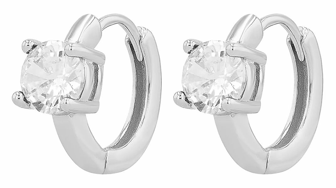 Adelia´s Klappcreolen "Damen Ohrringe – Klappcreole aus 925 Silber mit Zirk günstig online kaufen