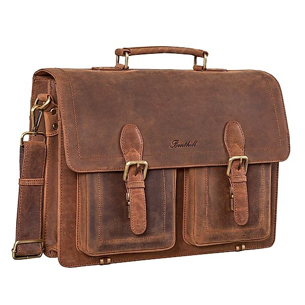 Benthill Aktentasche Echt Leder Laptoptasche Notebooktasche günstig online kaufen