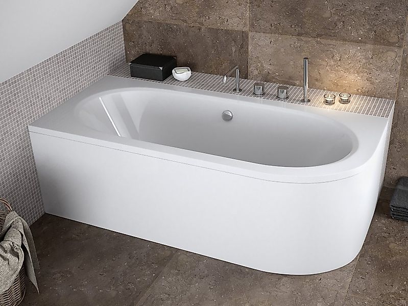KOLMAN Badewanne Eckbadewanne Avita 160x75, (Links/Rechts), Ablaufgarnitur günstig online kaufen