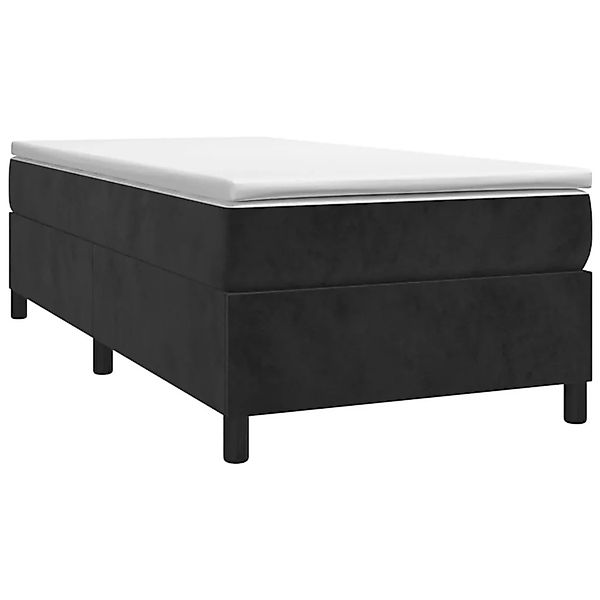vidaXL Boxspringbett mit Matratze Schwarz 90x190 cm Samt 3144653 günstig online kaufen