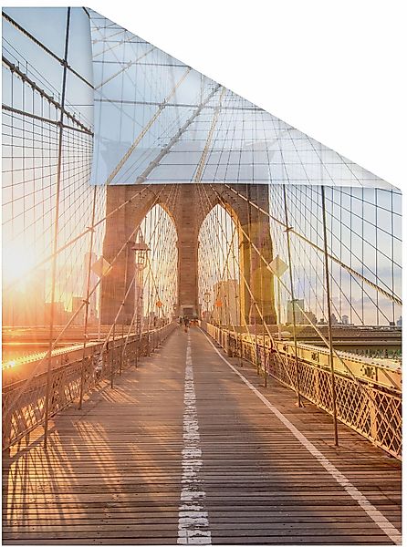 LICHTBLICK ORIGINAL Fensterfolie "Brooklyn Bridge" 1 Stk. blickdicht strukt günstig online kaufen