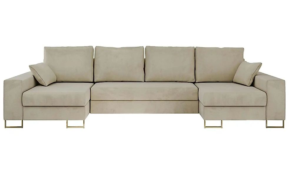 Wohnlandschaft mit Schlaffunktion Dorain ¦ beige ¦ Maße (cm): B: 312 H: 95 günstig online kaufen
