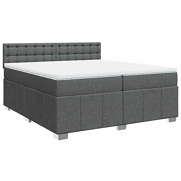 vidaXL Boxspringbett mit Matratze Dunkelgrau 200x200 cm Stoff 3287190 günstig online kaufen