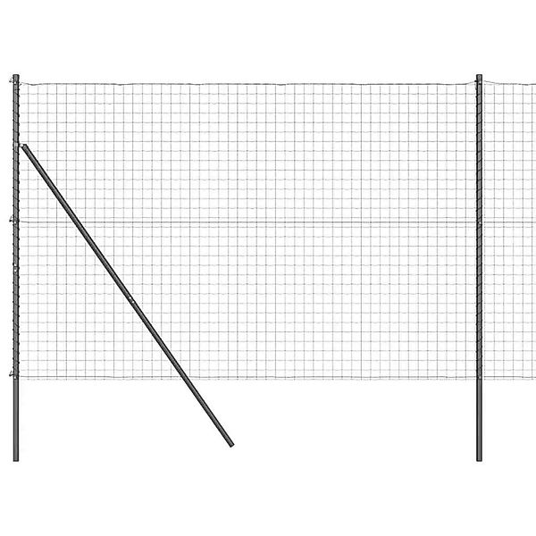 vidaXL Zaun mit Pfosten Grau 1,5 x 10 m Stahl 3350367 günstig online kaufen
