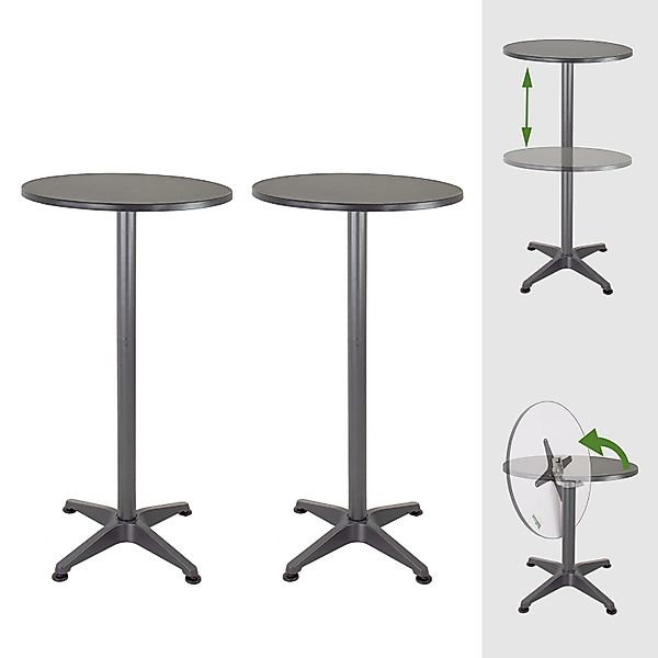 TRUTZHOLM Bistrotisch Stehtisch 2in1 Bistrotisch klappbar günstig online kaufen