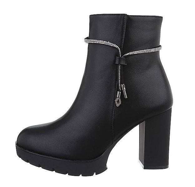 Ital-Design Damen Elegant High-Heel-Stiefelette (84633895) Blockabsatz High günstig online kaufen