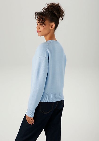 Aniston CASUAL Strickjacke aus effektvollem Melange-Garn - NEUE KOLLEKTION günstig online kaufen