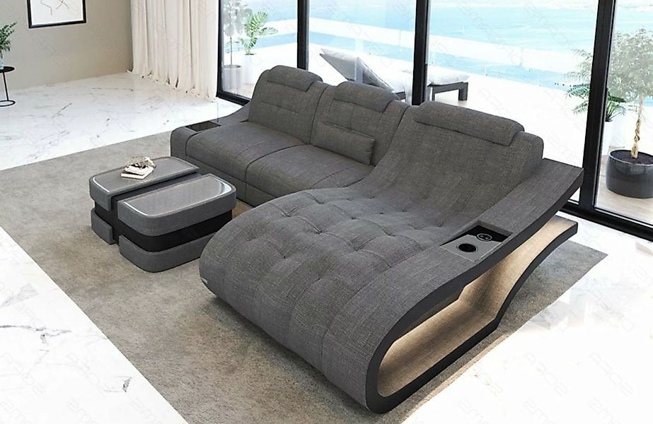 Sofa Dreams Ecksofa Polster Stoff Sofa Elegante H - L Form Stoffsofa Couch, günstig online kaufen