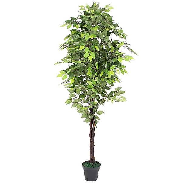 Kunstbaum Ficus Kunstpflanze Künstliche Pflanze mit Echtholz Kunstbaum 180 günstig online kaufen
