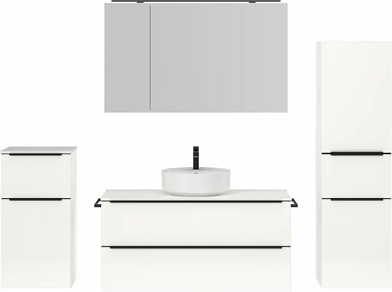nobilia Badmöbel-Set "Alvene" vormontiert, mit Soft-Close, 4 Stk. tlg. günstig online kaufen