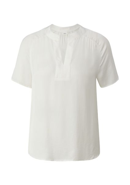 s.Oliver Kurzarmbluse Bluse Viskose-Bluse mit Tunika-Ausschnitt günstig online kaufen