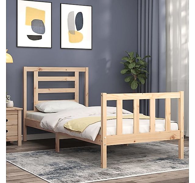 vidaXL Bett Massivholzbett ohne Matratze 90x200 Kiefernholz günstig online kaufen