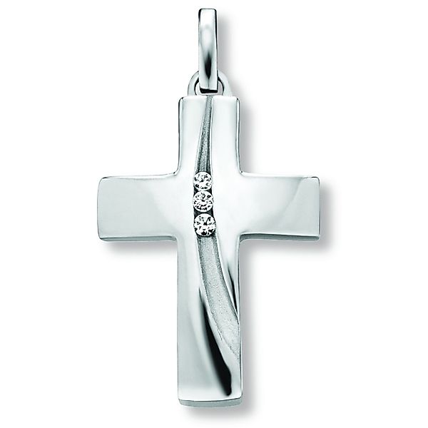 ONE ELEMENT Kettenanhänger Zirkonia Kreuz Anhänger günstig online kaufen