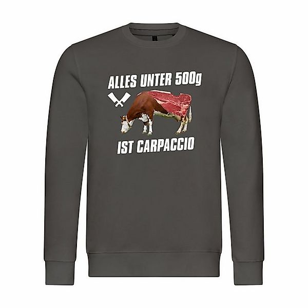 deinshirt Rundhalspullover Herren Sweatshirt Alles unter 500g ist Carpaccio günstig online kaufen