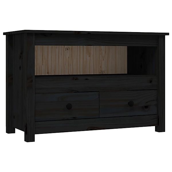 Vidaxl Tv-schrank Schwarz79x35x52 Cm Massivholz Kiefer günstig online kaufen