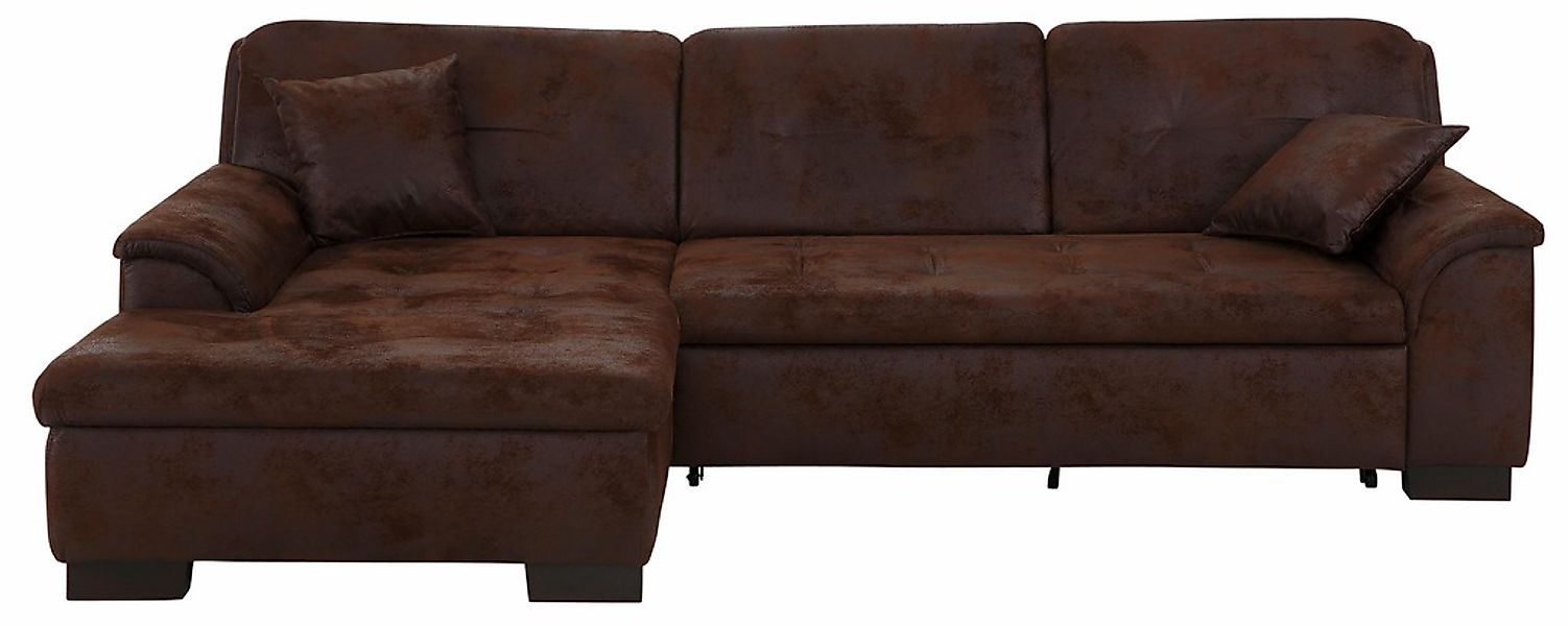 Home affaire Ecksofa "Bergen", wahlweise mit Bettfunktion L-Form günstig online kaufen