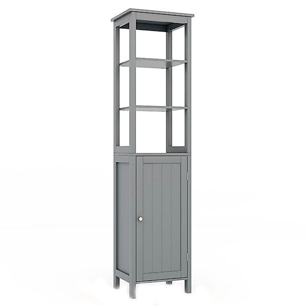 Costway Badezimmerschrank Grau 40 x 32 x 160 cm günstig online kaufen