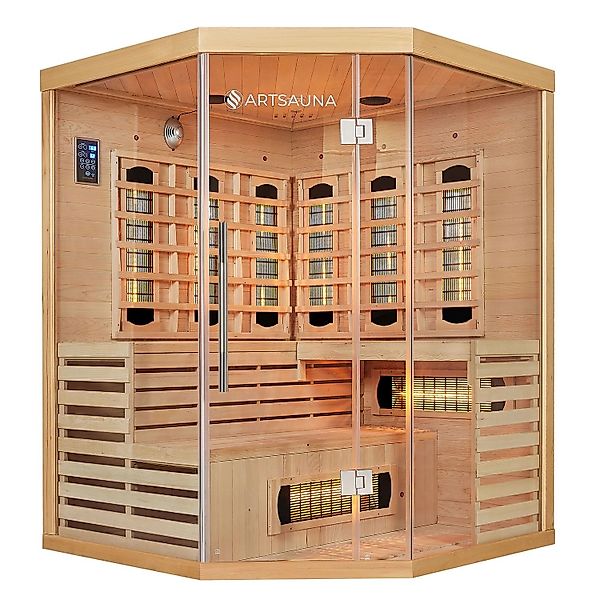 Artsauna Infrarotkabine Kiruna150 mit Dual Technologie und Hemlockholz günstig online kaufen