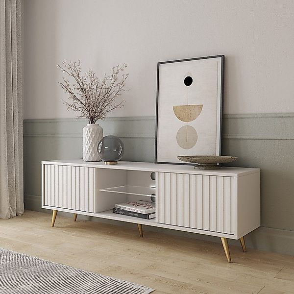 Selsey TV-Schrank BELLO mit goldenen Füßen, günstig online kaufen