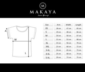 MAKAYA Print-Shirt Damen Kurzarm Baumwolle Retro günstig online kaufen