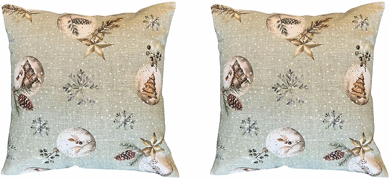 HOME WOHNIDEEN Kissenhülle "FELIZ NAVIDAD" mit Füllung, Dekostoff bedruckt günstig online kaufen