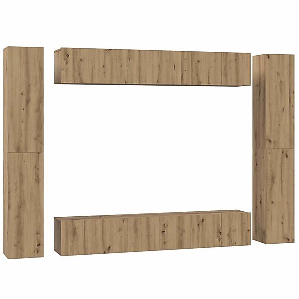 vidaXL TV-Schrank-Set 10-Tlg Artisan-Eiche 30,5 x 30 x 90 cm 3393152 günstig online kaufen