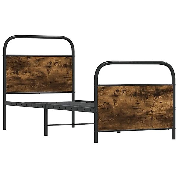 vidaXL Bettgestell ohne Matratze 80x200 cm Räuchereiche Holzwerkstoff 41002 günstig online kaufen