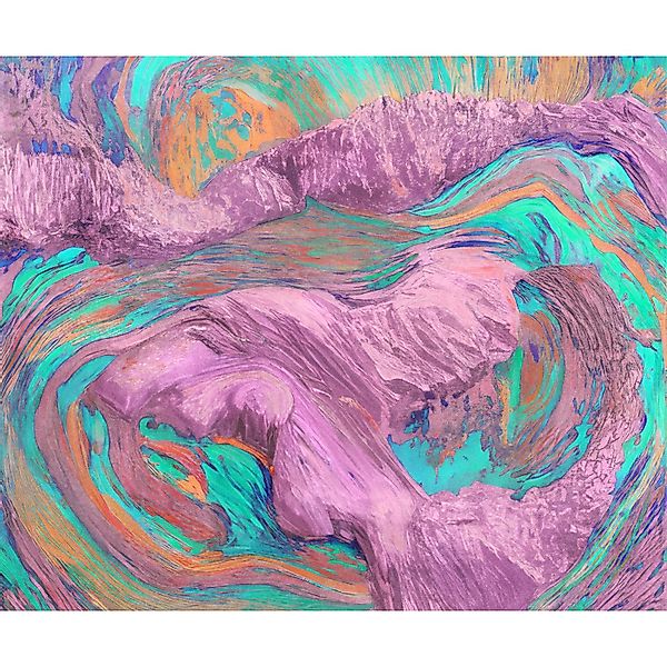 Komar Vliestapete Sunset Island 300 cm x 250 cm Türkis günstig online kaufen