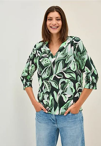 Gemusterte Baumwollbluse günstig online kaufen