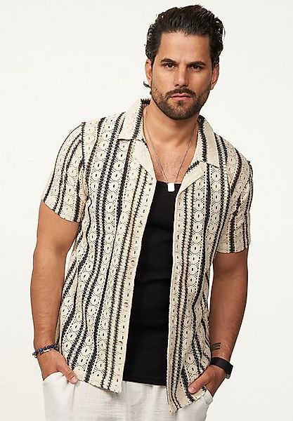 SOULSTAR Kurzarmhemd im Vintage Summer-Look Herren Kurzarm Strick Polo-Hemd günstig online kaufen