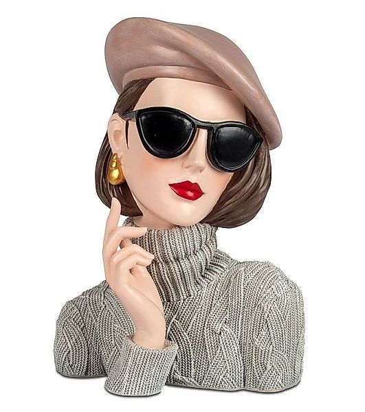 formano Dekofigur Deko-Büste Dame mit Sonnenbrille Hut Frauenfigur 26cm Wom günstig online kaufen