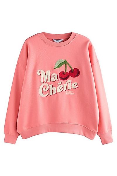 Next Sweater Ma Cherie Schweres Sweatshirt mit Bouclé-Kirsche (1-tlg) günstig online kaufen