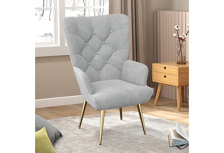 HawthyHome Polsterstuhl Eleganter Polstersessel, Schminktisch Stuhl mit Met günstig online kaufen